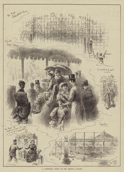 A Firework Night at the Crystal Palace by John Jellicoe
